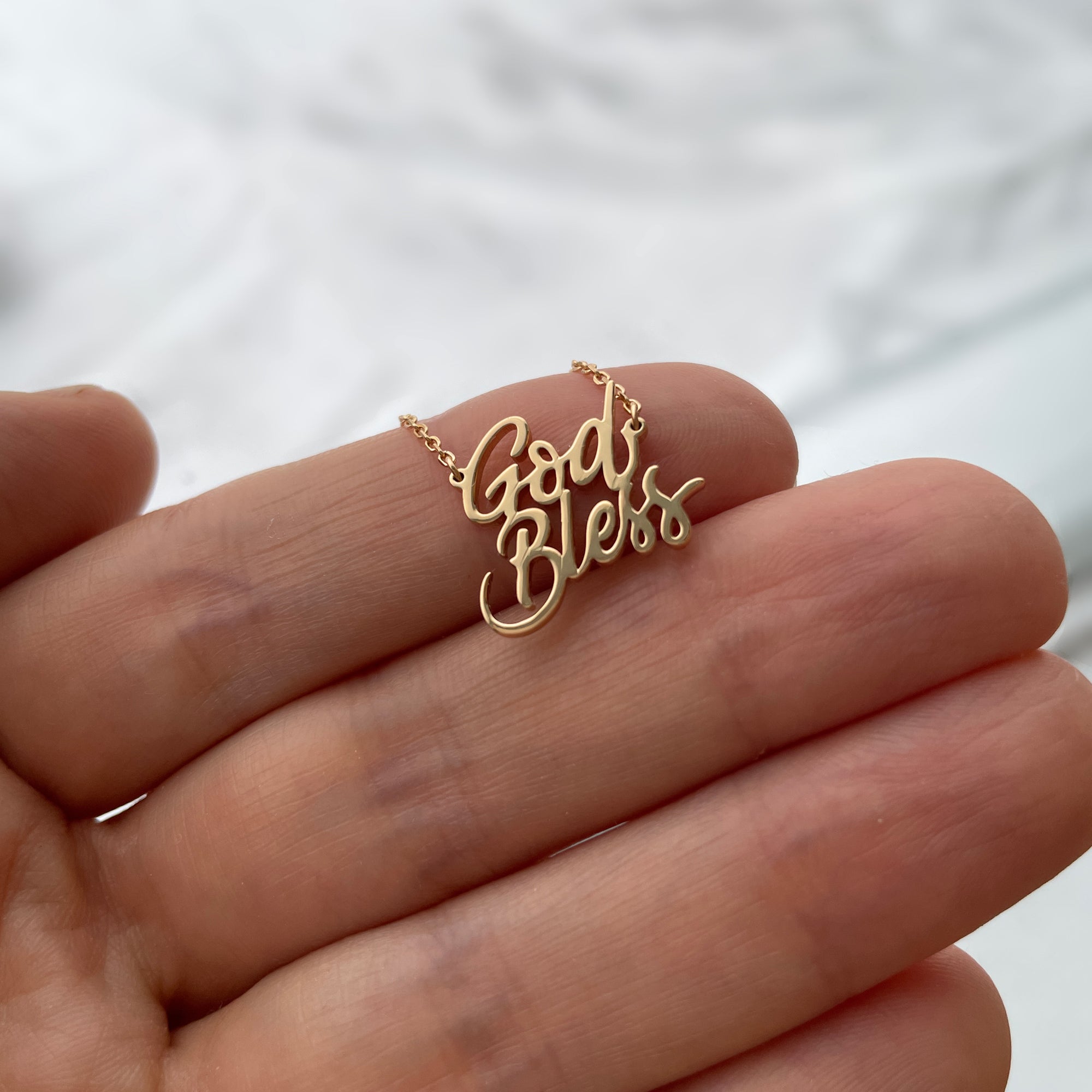 God Bless | Pendant Necklace – Walking By Faith